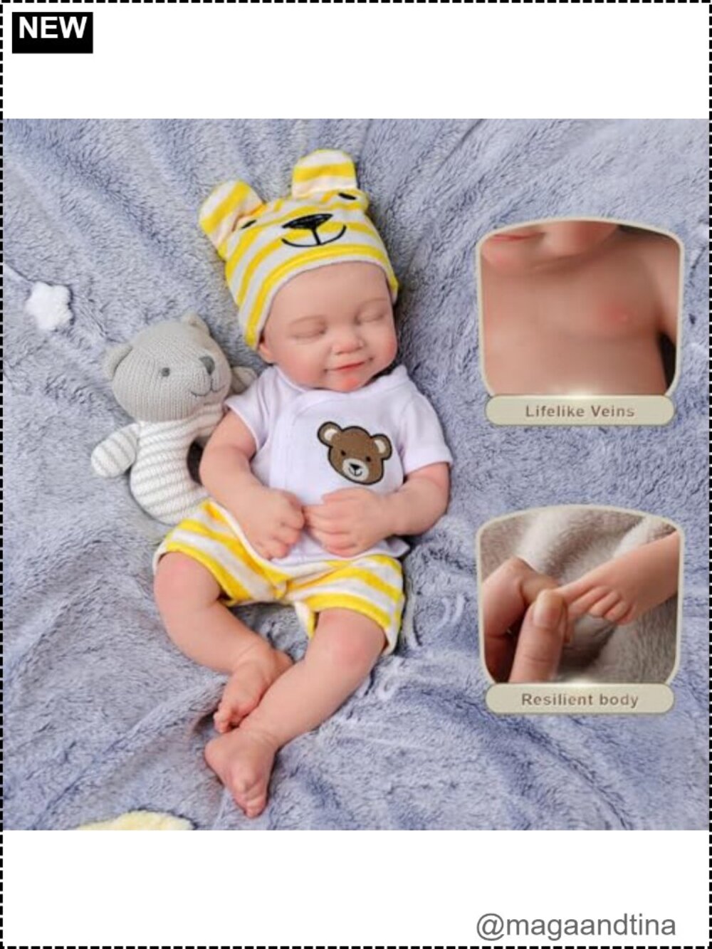 Lifelike 16 Inch Full Silicone Reborn Baby Girl Doll with Accessories, Gift - Picture 2 of 5